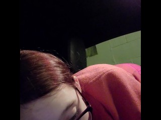 Listen_to this teen gulp down cum in a car! You can_hear her swallow it