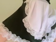 Preview 3 of TRAILER | GETTING FUCKED IN A MAID COSTUME COWGIRL, REVERSE COWGIRL AND CREAMPIE