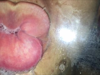 Glass tongue licking and kissing