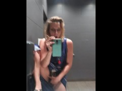 Smoking a blunt and fucking myself in McDonald's bathroom