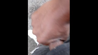 Jerkin my bbc outside in Richmond