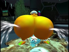 Marine the Raccoon X Sonic OC - Screenshot 14 of 16 - Tits