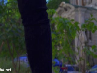 Independent Woman. Jeny Smith in pantyhose without panties