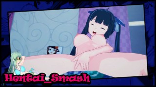 Hetilia fingert sich in ihrem Schlafzimmer, bis sie abspritzt. Anime Hentai.
