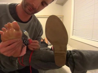 Sexy Girl Has Her AMAZING Feet Lickle Tickle Tortured for the First_Time! (FULL HD)