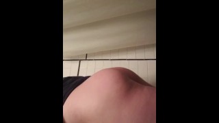Teenager shows his fat ass
