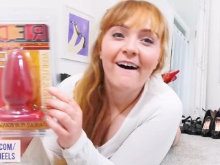 red head, british, toys, sex toy review test