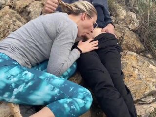 exclusive, nature sex, blonde, young couple