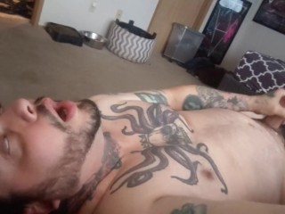 Tattooed Guy Masturbating