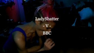 LadyShatter против BBC 1-й камшот на новой татуировке пики