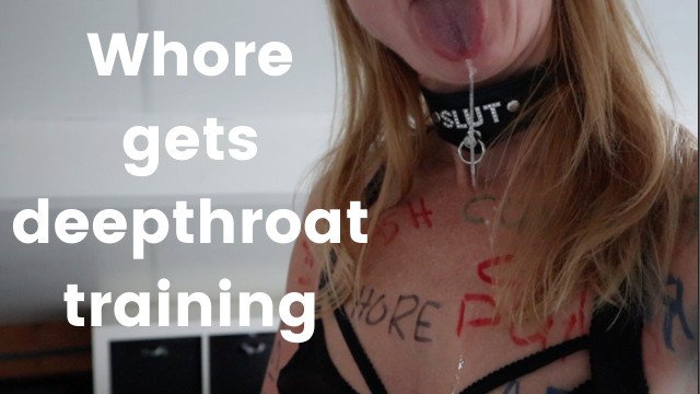 Watch Bondage Video:Worthless Whore Gets DeepThroat and Edging Training
