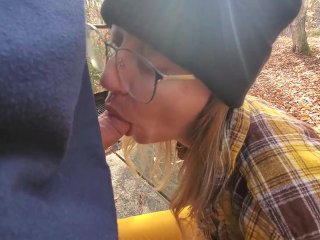 Choking on Cock and Cum.. OnlyFans Teen Sarah Evans Hottest POV Public BlowJob, . OMG WOW