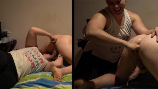 She Finger Fucks His Prostate to Anal Orgasm! Prostate Massage Blowjob
