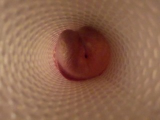 Fucking a Fleshlight! View from inside the Sextoy