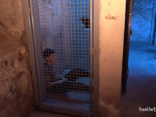 Behind the Scenes video, two military German young studs have bareback sex in a bunker