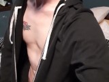 After edging all day my huge uncut cock had alot of cum