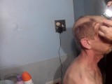 Baldbabey shaves his head