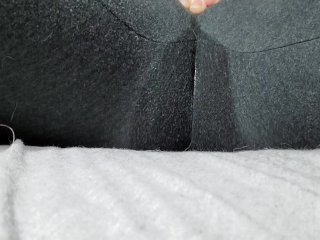 squirt through pants, squirt, lunch break, pussy rubbing