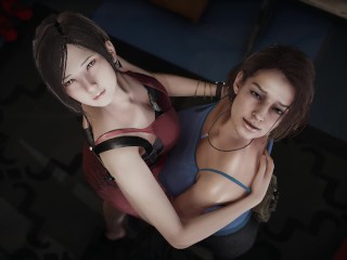 Resident Evil - Lesbianas - Jill Valentine x Ada Wong - Porno 3D