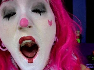 Clown Girl Belches in Your Face While Showing You the InsideOf Her_Mouth