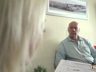 Blonde finger fucked and gets cum from juicy old cock screenshot number 2