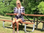 Preview 3 of Pleasuring Myself on a Picnic Table!