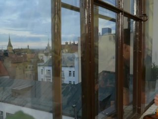 Luky drops to the floor & begins servicing Donnie's thick cock