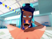 Preview 2 of POV Fucking Nessa, the water gym leader from Pokemon Sword and Shield. Swallows cum at the pool.