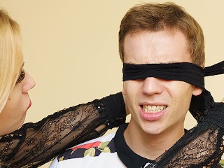 Teaches Blindfold Stepson Anal Fetish