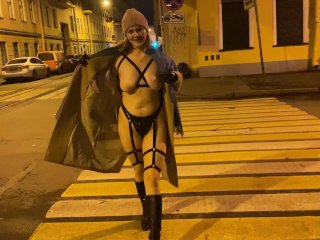 butt, babe, solo female, nude public walk