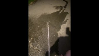 Desperate Pee Girl Spouts Multiple Large Streams Of Pee Onto Her Driveway