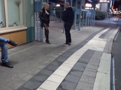 Video willing whore at the station towed away and sprayed in the face