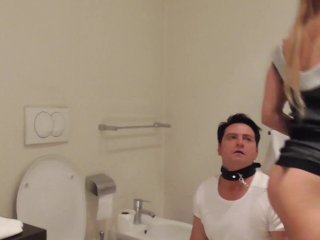 femdom ass cleaning after toilet