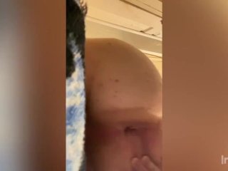 White boy show anus and takes 8 inch bbc dildo