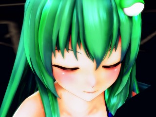 Sanae "you Wanted to see something like This, Right?" [touhou MMD]