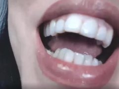 Close up POV Cum on my pretty lips