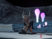 Preview 3 of Hot sex on th exoplanet! An alien gets fucked by a spacewoman in spacesuit with strapon