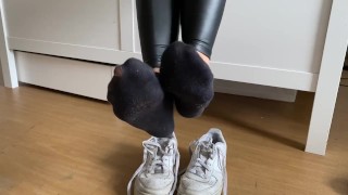 Air Force 1 shoeplay and sock POV 