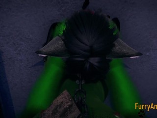 Furry Yaoi 3D – Black Cat Blowjob to Dragon