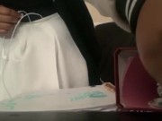 Preview 1 of Wet pussy asmr on zoom study session