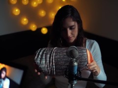 ASMR with pillow (stroke, bite, scratch, rub)