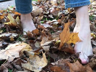 barefoot girl, barefoot, foot mud, feet russian