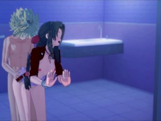 Cloud Fucks_Aerith in a Hotel Shower.Final Fantasy_7 Hentai.