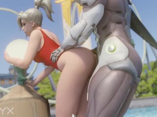 Mercy Lifeguard Doggystyled_by Genji Overwatch Porn 3D