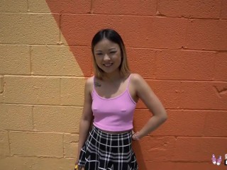 Real Hot Asian Lulu Chu Fucked during Porn Casting
