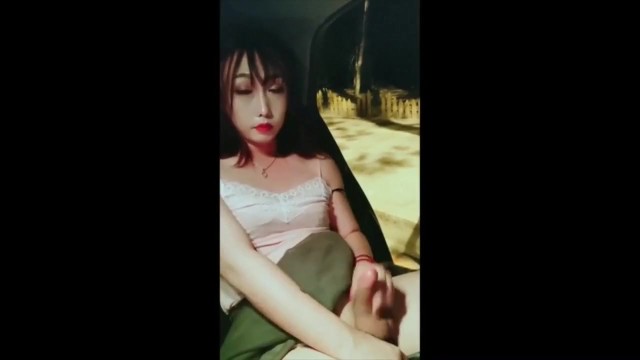 Asian Pi Ladyboy Masturbating and Cumming inside the Car