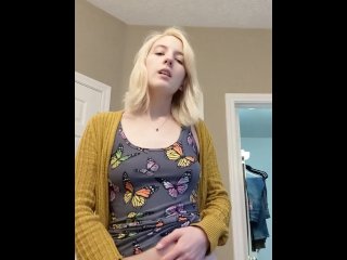 orgasm denial, Ginger McKay, solo female, vertical video
