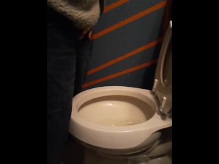 vertical video, standing piss, toilet piss, pants piss