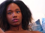 Preview 5 of Cute Black Teen Lacey London Makes Her Pretty Pink Pussy Cum