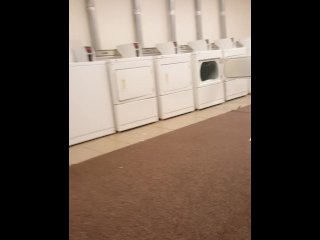guy moaning, laundromat public, verified amateurs, almost caught
